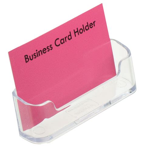 portable clear business card holder.